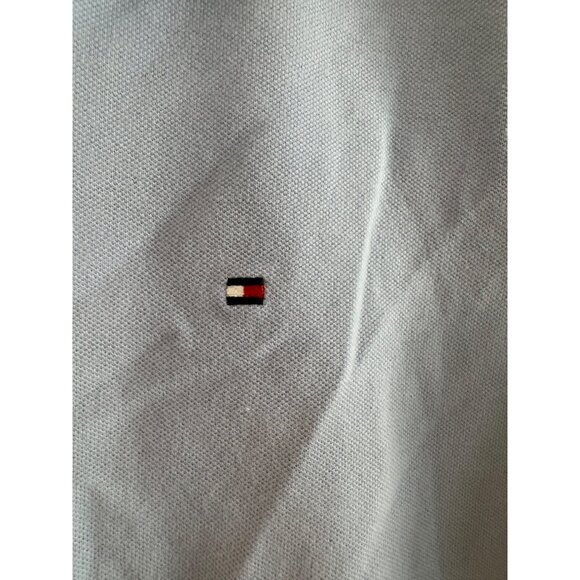 Tommy Hilfiger Polo Shirt Womens Large Blue Short Sleeve Button-Up Collared Casu - Picture 3 of 6